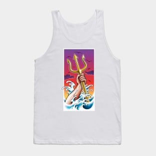 Poseidon Sea God Underwater With Trident In Hand Tank Top